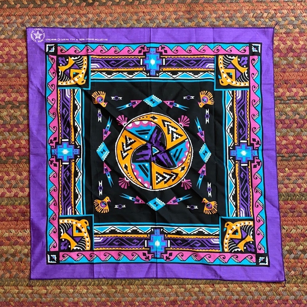 VINTAGE WAMCRAFT BANDANA MADE IN USA